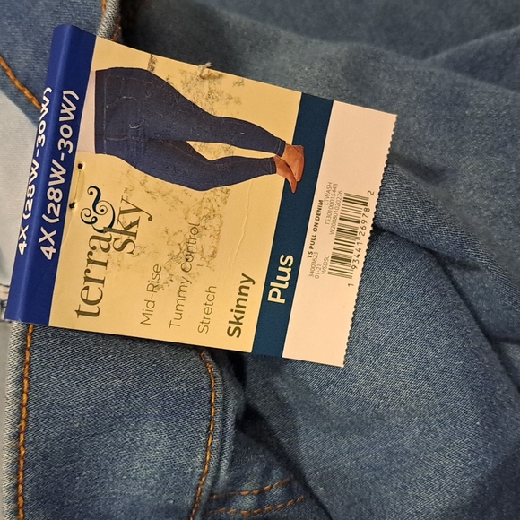 0624 Terra & Sky Mid Rise Tummy Control Stretchy Skinny Jeans - Picture 7 of 7